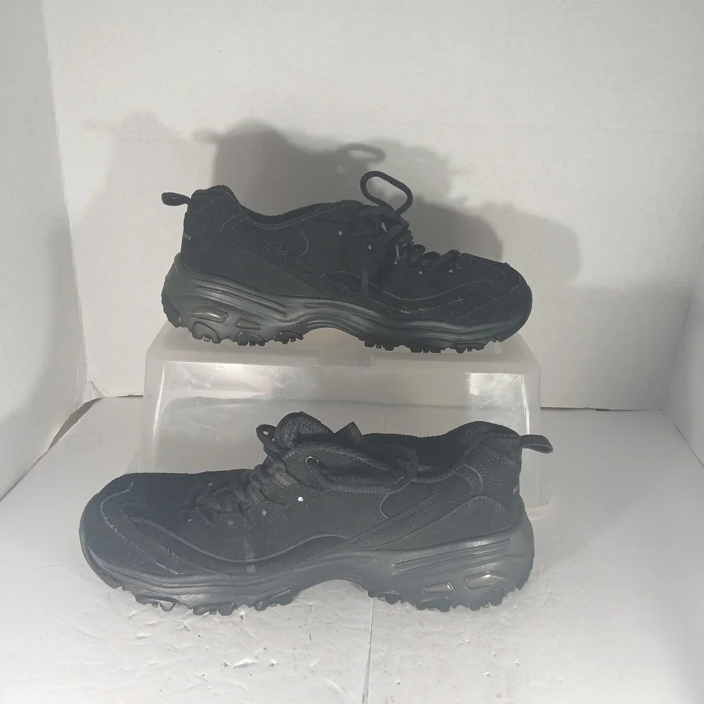 Skechers D'Lites Sneakers 9.5W Black Chunky Dad Shoe Y2K Gorpcore 11949W